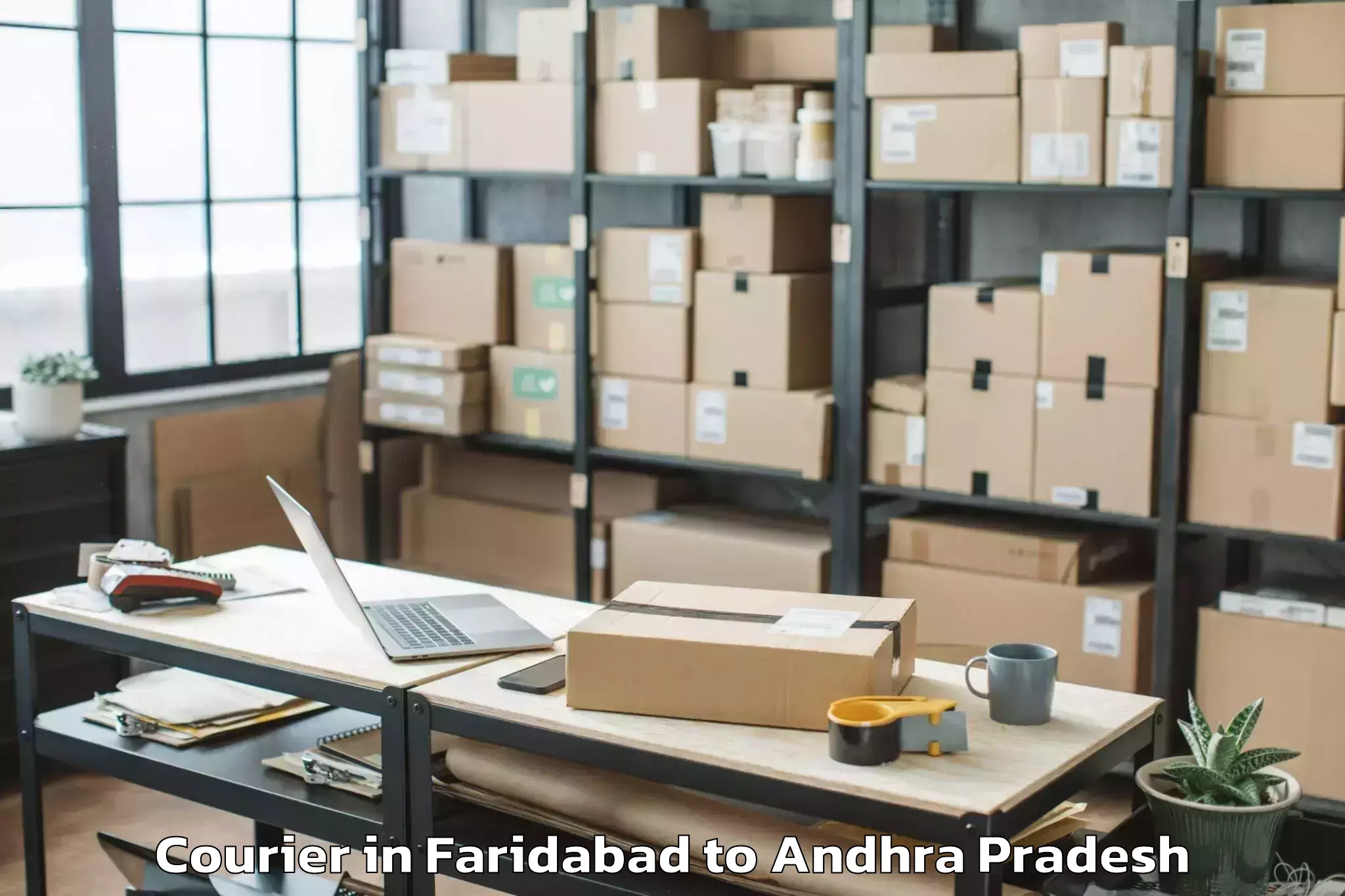 Affordable Faridabad to Pedda Kadubur Courier